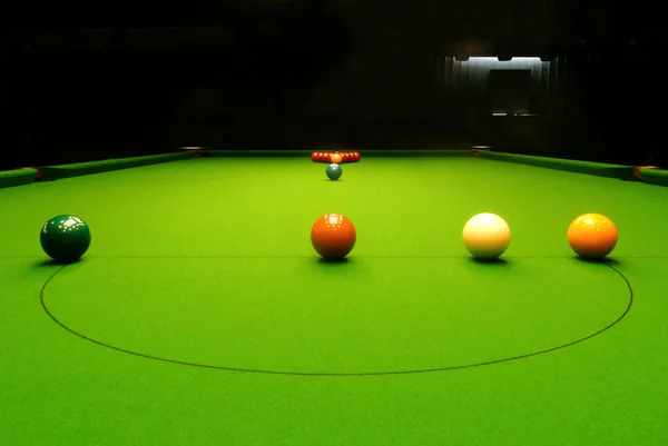 Jogo competição bolas de snooker close-up — Fotografia de Stock