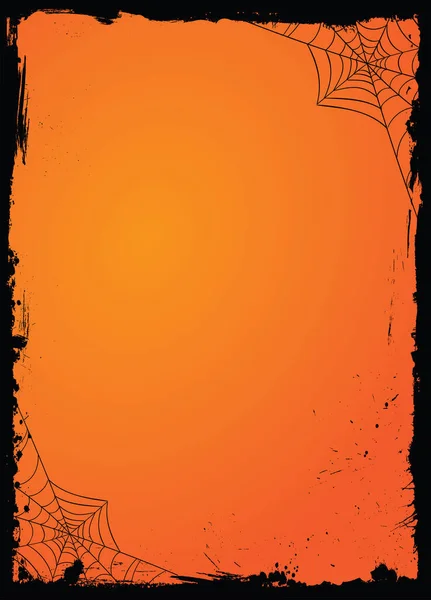 Den Horisontella Blank Lutning Orange Halloween Banner Bakgrund Mall Med — Stock vektor