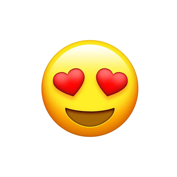 Emoji sarısı yüz, kırmızı kalp, büyük kahkaha simgesi.