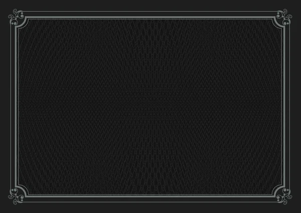 Borde negro A4 tamaño certificado papel retro fondo — Foto de Stock