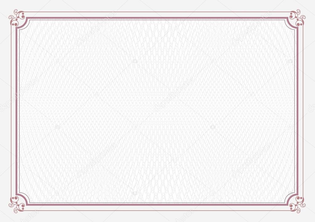 Red border A4 size certificate retro paper background Stock Photo by  ©cougarsan 81438100