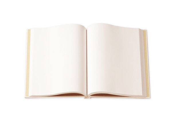 empty book with white background