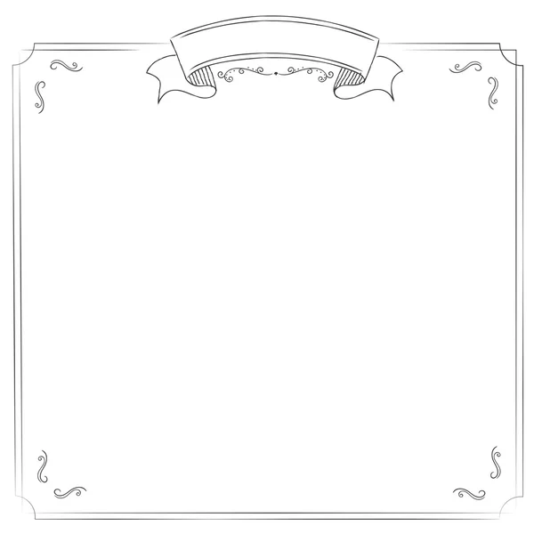 Fondo blanco cuadrado con borde de clase y cinta — Archivo Imágenes Vectoriales