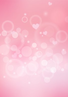 Bokeh etkisi ve kalp pembe kağıt arka plan