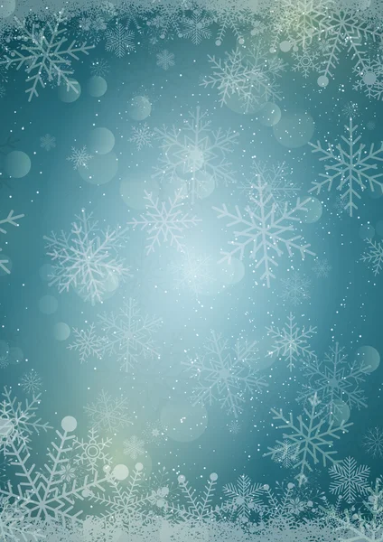 Fondo de papel de vacaciones de invierno azul claro — Vector de stock