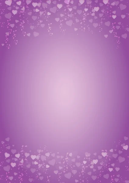 Púrpura-corazones-amor-fondo — Vector de stock