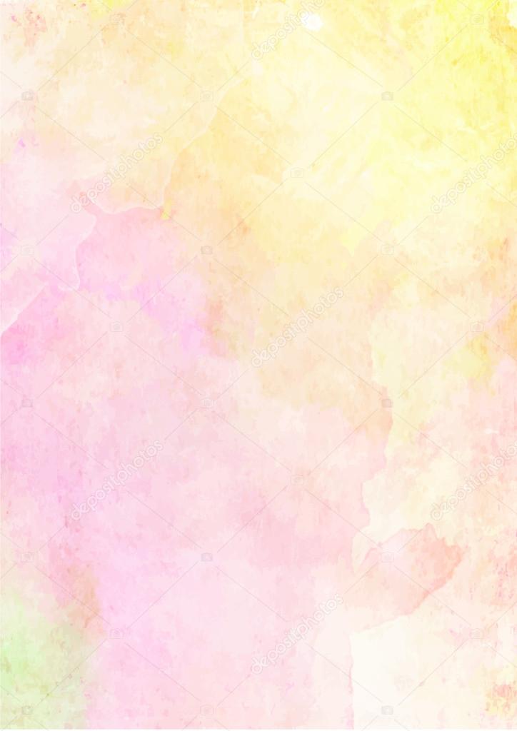 Soft yellow and pink watercolor paper background Stock Vector Image by