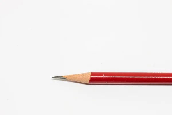 Deux crayons rouges sur fond blanc — Photo
