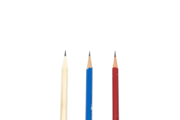 Crayon blanc bleu et rouge — Photo