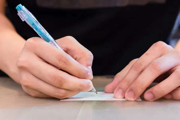 Escritura a mano con pluma — Foto de Stock
