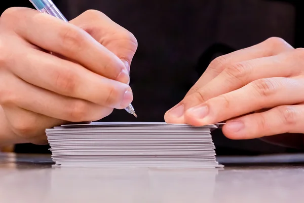 Escritura a mano con pluma —  Fotos de Stock