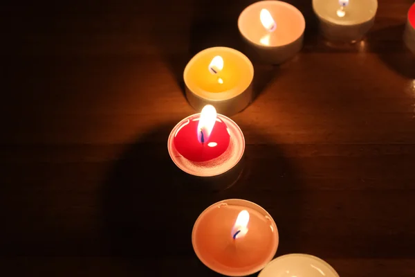 Licht van de kaarsen — Stockfoto