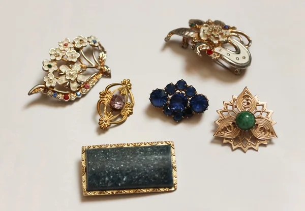 A variety of brooches — Stock Photo, Image