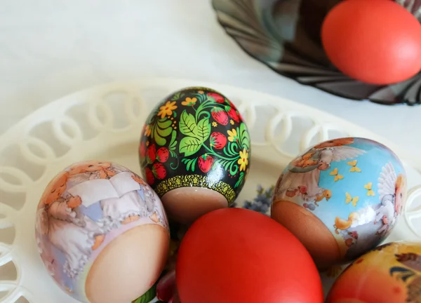 Украшенные яйца на Пасху — стоковое фото