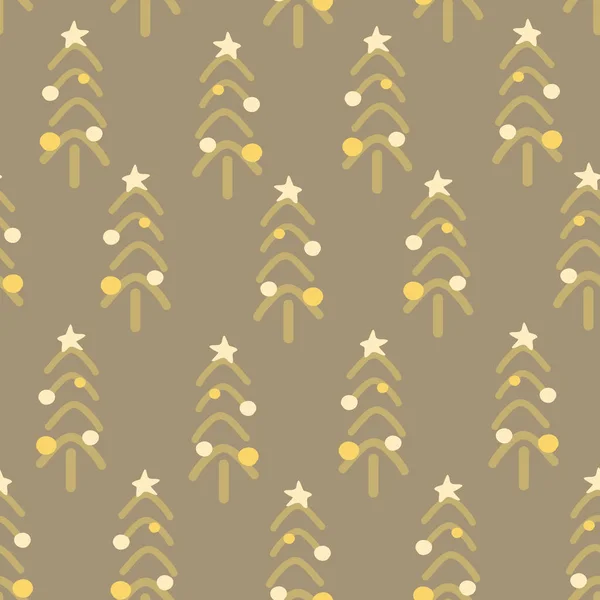 Seamless Christmas Pattern Spruce Decoration — Vector de stock