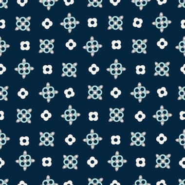 Düzenli küçük çiçeklerle kusursuz desen