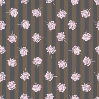 Şakayık ve çizgili kusursuz desen