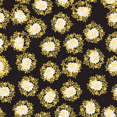 Soyut çiçeklerle kusursuz desen