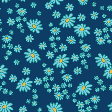 Tarla çiçekleriyle kusursuz desen