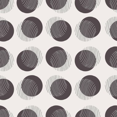 Çemberler ve soyut dokularla kusursuz desen