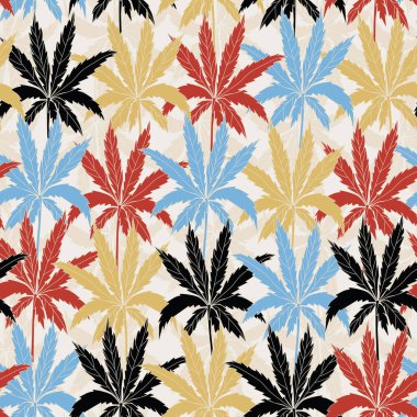 Kenevir yapraklı pürüzsüz desen