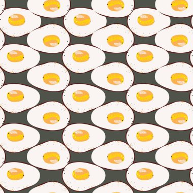 Kusursuz bir arka plan, yağda yumurta, elle çizilmiş..