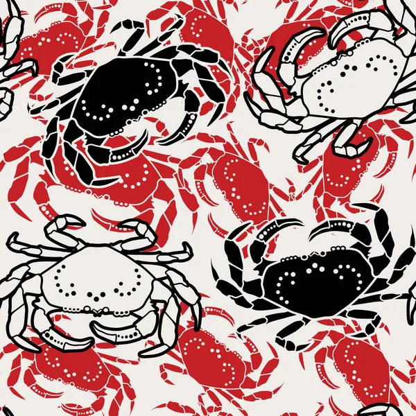 Yengeç desenli kusursuz dekoratif desen