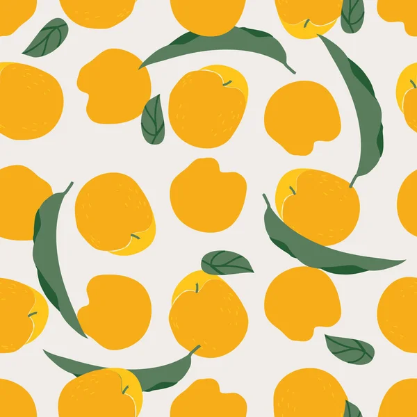 Kayısı ve yapraklarla kusursuz desen