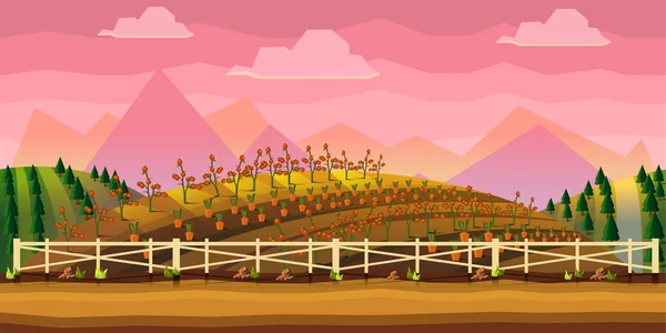 Fondo de juego de granja — Vector de stock