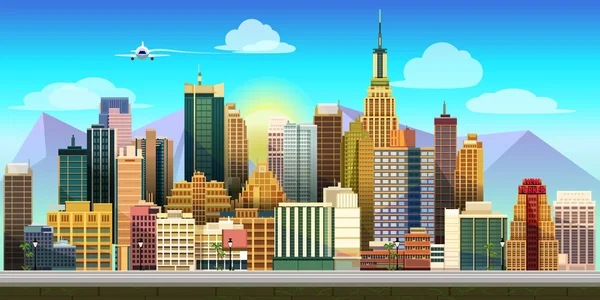 City spel bakgrund — Stock vektor