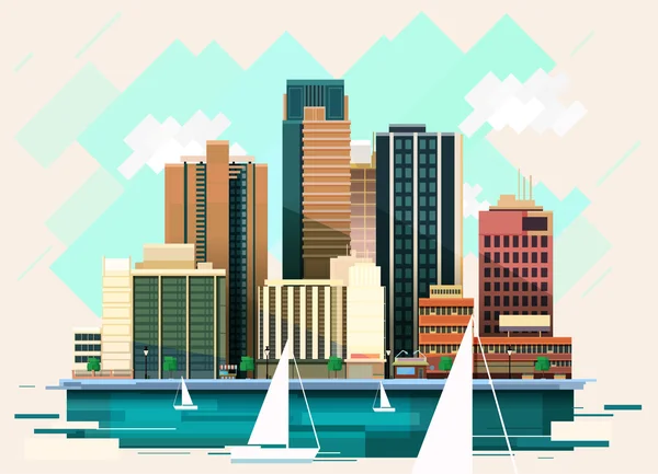 Şehir binaları illüstrasyon