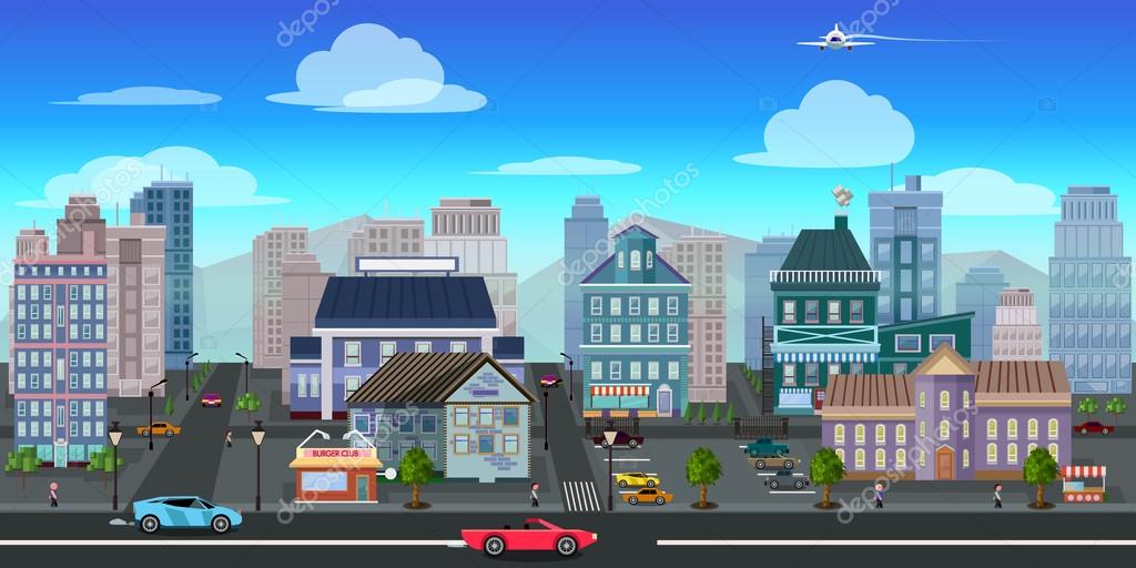 Cidade Game Backgrounds Set imagem vetorial de vitaliyvill© 105900566