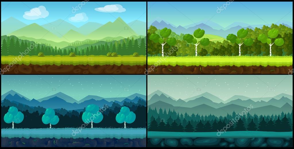 Jogo Paisagem Desenhos Animados Sem Costura Fundo, Jogos, Panorama, Desenho  Animado Imagem de plano de fundo para download gratuito