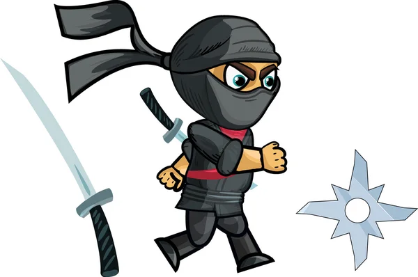 Esecuzione Ninja Game Sprite.vector illustrazione — Vettoriale Stock