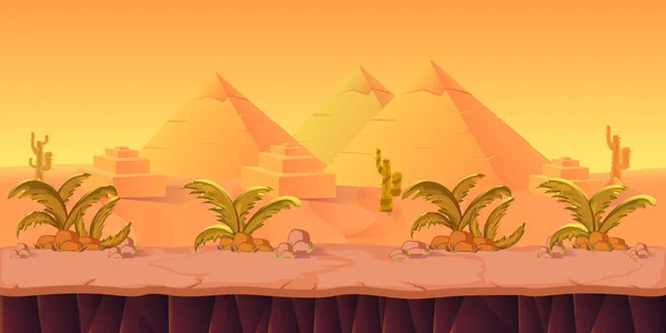 Hintergrund des Wüstenspiels — Stockvektor