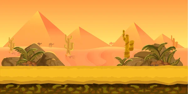 Fundo do jogo do deserto — Vetor de Stock