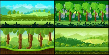 Game background Vector Set clipart
