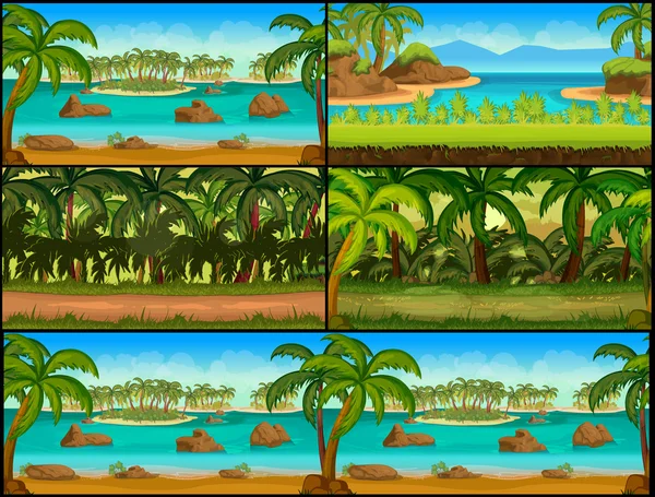 Набор векторов для игры в джунгли — стоковый вектор