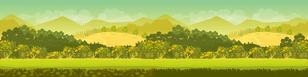 Güzel yeşil dağ orman vektör çizim