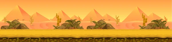 Panorama paysage désert — Image vectorielle