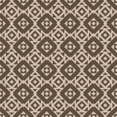 Kusursuz vektör arkaplanı. Kahverengi ve bej rengi. Grafiksel modern model. Kusursuz soyut geometrik desen.