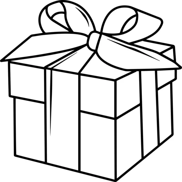 Ilustración vectorial de un regalo. Caja de regalo. — Vector de stock