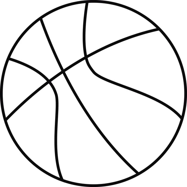 Zwart-wit illustratie van een basketbal. — Stockvector