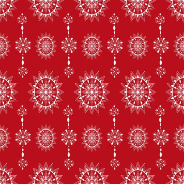 Bir deseni olan kusursuz vektör mandala.