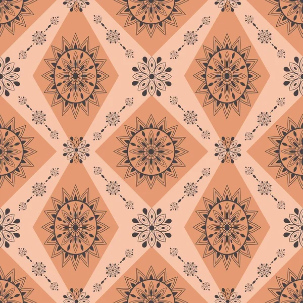 Bir deseni olan kusursuz vektör mandala.