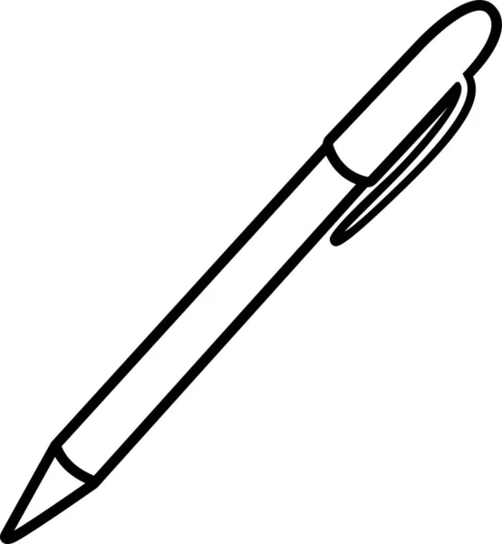 Illustrazione vettoriale di una penna. — Vettoriale Stock