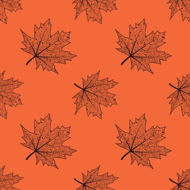 Akçaağaç yapraklı kusursuz desen. 