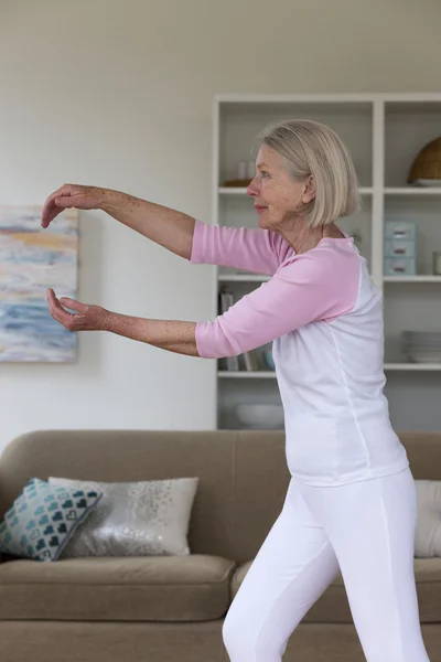 Exercising at home — Stock Photo, Image