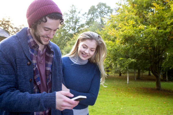 Enjoying an Autumn walk — Stock Photo, Image