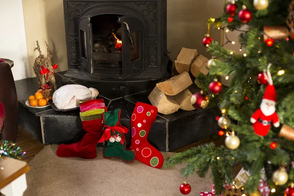 Sala de estar de Natal — Fotografia de Stock